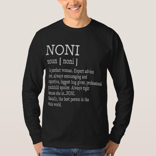 Noni Definition Großmutter Muttertag gibt Frauen T-Shirt (Vorderseite)