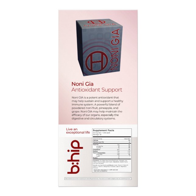 NONI GIA WERBEKARTE (Vorne)