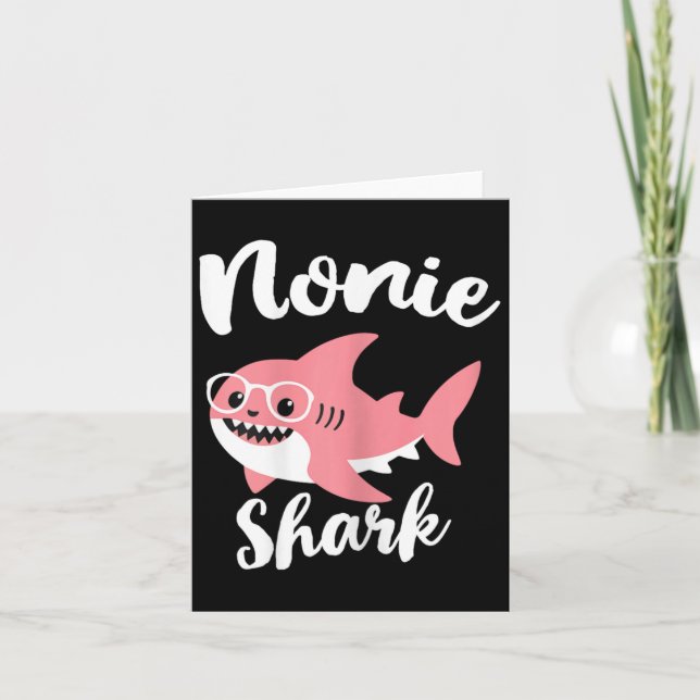 Nonie Shark Mother's Day Oma Funny Karte (Vorderseite)