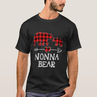 Nonna Bear Christmas Pajama Red Kariert Buffalo Fa T-Shirt
