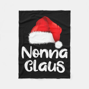 Nonna Claus Weihnachten Familie passender Santa Hu Fleecedecke