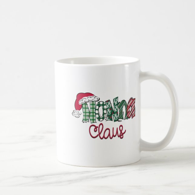 Nonna Clause Cute Art Christmas  Kaffeetasse (Rechts)