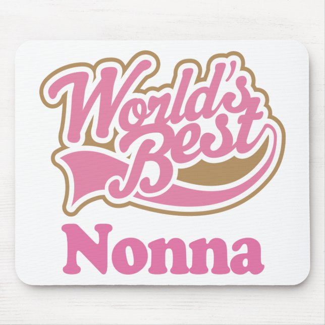 Nonna Geschenk-Rosa Mousepad (Vorne)