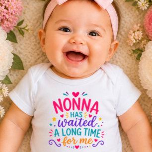 Nonna hat gewartet Farbige Baby-Body Baby Strampler