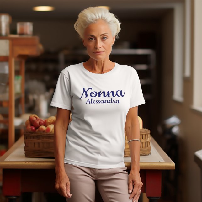 Nonna Italian Grandmutter Grandma T-Shirt (Nonna (Italian for "Grandma" 
White Tee)