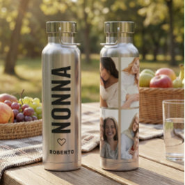 Nonna | Italienisch Oma 4 Foto Individuelle Name S Trinkflasche