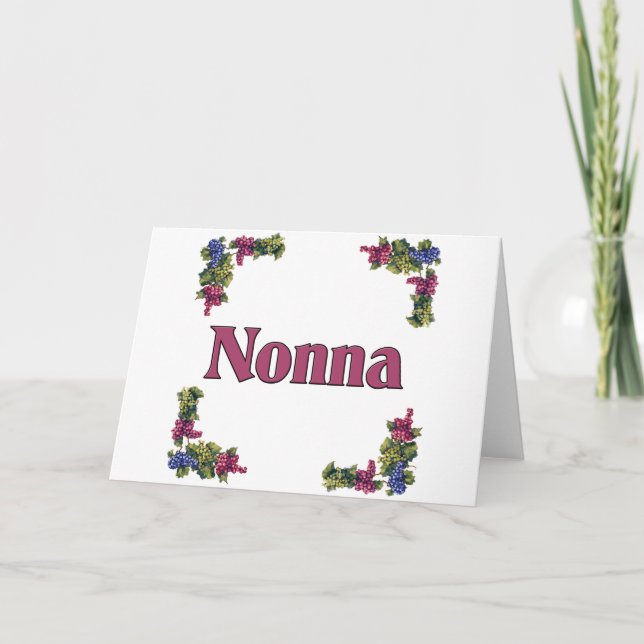 Nonna (Italienische Großmutter) Feiertagskarte (Vorderseite)