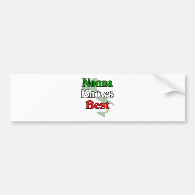 Nonna (italienische Großmutter) m kennt Bestes Autoaufkleber (Vorne)