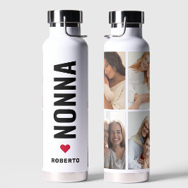 Nonna | Italienischer Oma Individuelle Name 4 Foto Trinkflasche