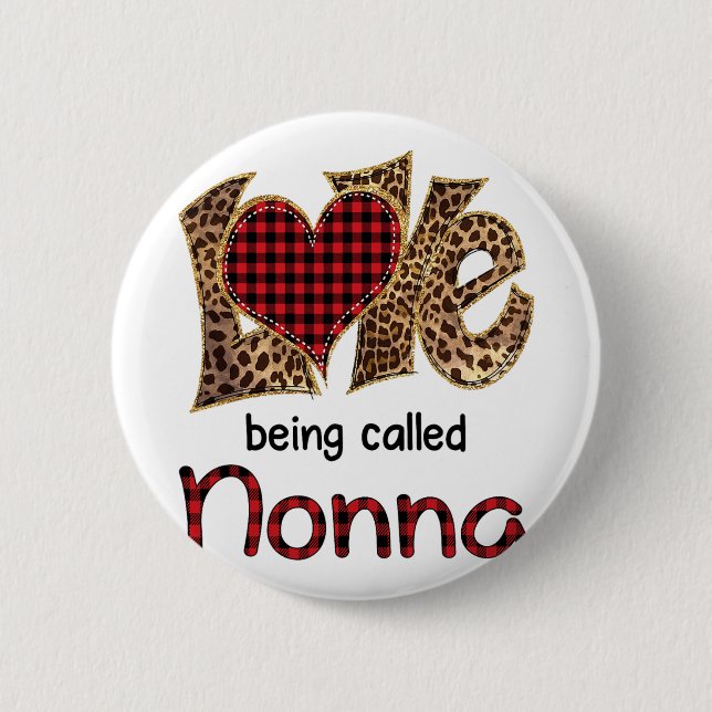 Nonna Leopard Herzensglückstag Button (Vorderseite)