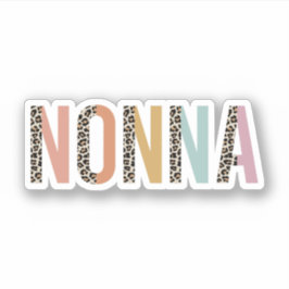 Nonna Leopard Print, Nonna Nana Geschenk, Großmutt Aufkleber