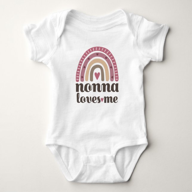 Nonna Liebe Me Grandtochter Rainbow Baby Strampler (Vorderseite)