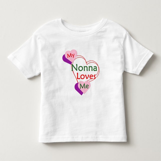 Nonna Lieben Me T - Shirt Kleinkind oder Baby (Vorderseite)