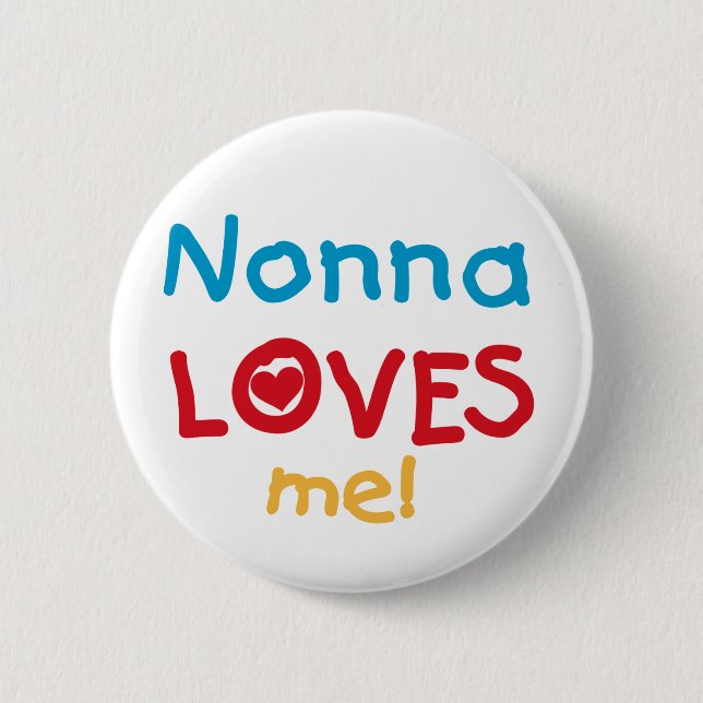 Nonna Lieben T - Shirt und Geschenke Button (Vorderseite)