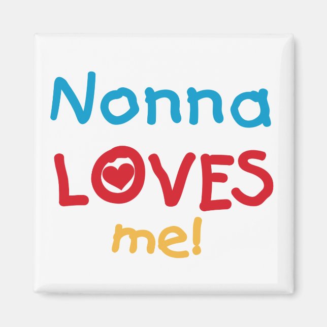 Nonna Lieben T - Shirt und Geschenke Magnet (Vorne)