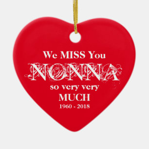 Nonna Love Memory Custom Family Names Weihnachten Keramik Ornament