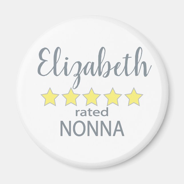 Nonna mit 5 Sternen Magnet (Vorne)