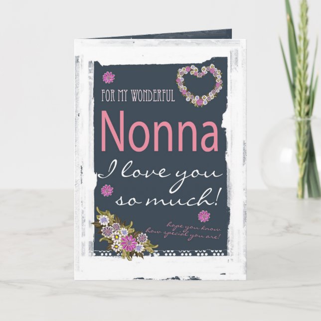 Nonna Mother's Day Card trendig und modern Karte (Vorderseite)