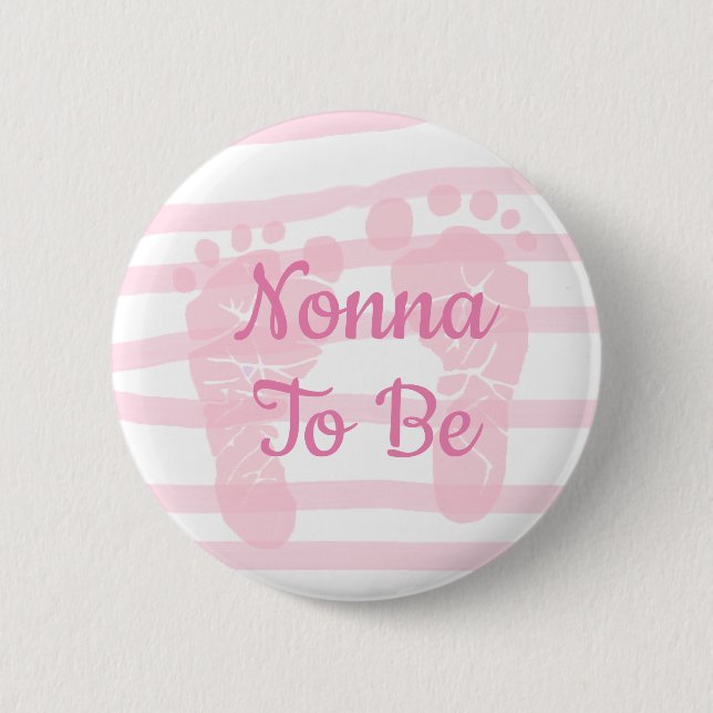 Nonna o be Pink Girl Baby Duschknopf Button (Vorderseite)