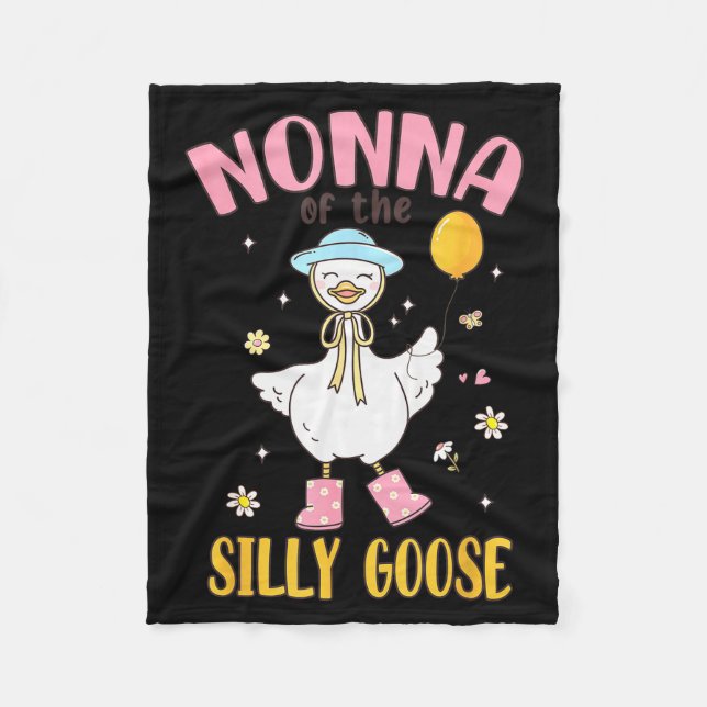 Nonna Of The Silly Goose First Birthday Family Mat Fleecedecke (Vorderseite)