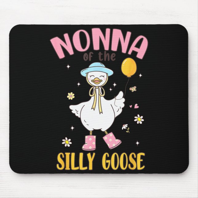 Nonna Of The Silly Goose First Birthday Family Mat Mousepad (Vorne)