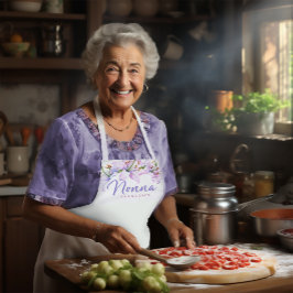 Nonna Personalisiert Lavender Pink Lilien Schürze