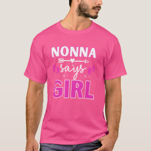 Nonna sagt, Mädchen Gender Reveal Team Pink Schwan T-Shirt