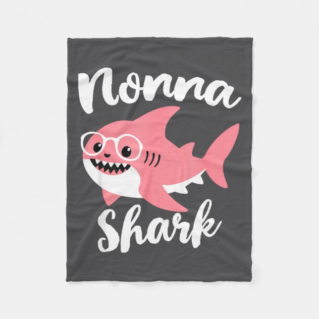 Nonna Shark Mother's Day Grandma Funny  Fleecedecke (Vorderseite)