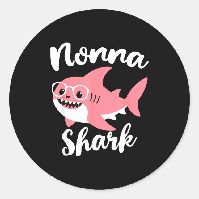 Nonna Shark Mother's Day Grandma Funny  Runder Aufkleber (Vorderseite)