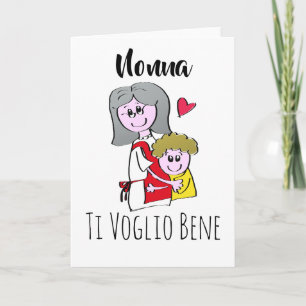 Nonna ti voglio ben Biglietto di auguri Feiertagskarte