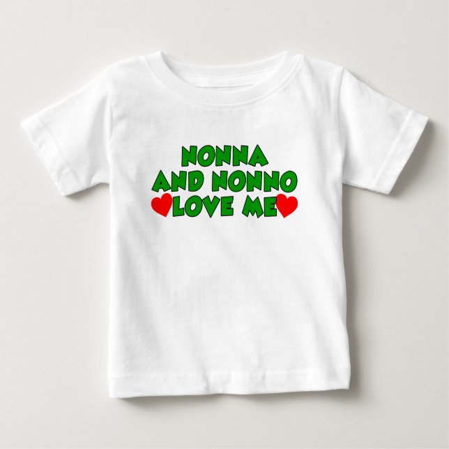 Nonna und Nonno Liebe ich Baby T-shirt (Vorderseite)