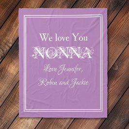 NONNA Wir Liebe Sie Niedlich Oma Geschenk Großkind Fleecedecke