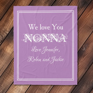 NONNA Wir Liebe Sie Niedlich Oma Geschenk Großkind Fleecedecke
