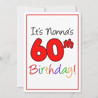 Nonnas 60. Meilenstein Geburtstagsfeier Einladung