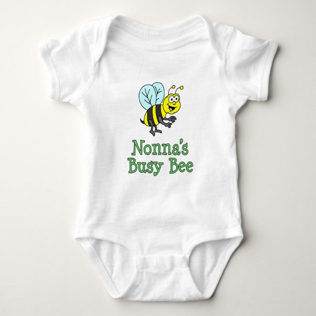Nonnas geschäftige Biene Baby Strampler (Vorderseite)