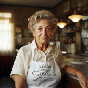 Nonnas italienische Küche hübsche Typografie Schürze