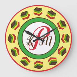 Nonna's Kitchen Italienische Bäckerei Rainbow Cook Große Wanduhr