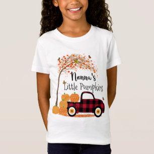 Nonnas kleine Kürbiskins Red Truck Herbst T-Shirt