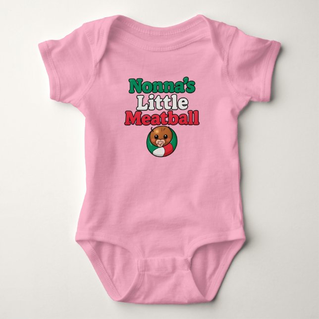 Nonnas kleiner Fleischklops  Baby Strampler (Vorderseite)