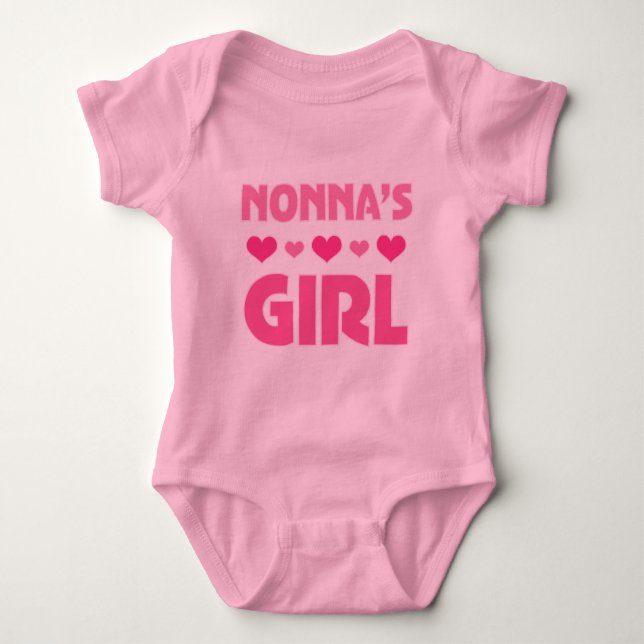 Nonnas Mädchenbabybärnmädchen Tutu-T-Shirt Baby Strampler (Vorderseite)