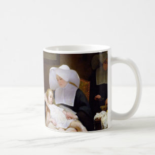 Nonne kümmerte sich für ein krankes Kind Tasse