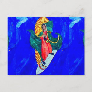 Nonne-Postkarte für das Surfen Postkarte