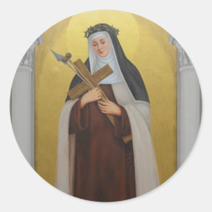Nonne St Mary Magdalene de Pazzi Carmelite Runder Aufkleber