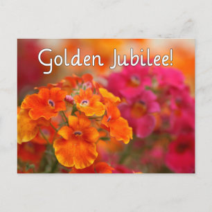 Nonnen 50. Jubiläum - Geschenke für Blumendesign Postkarte