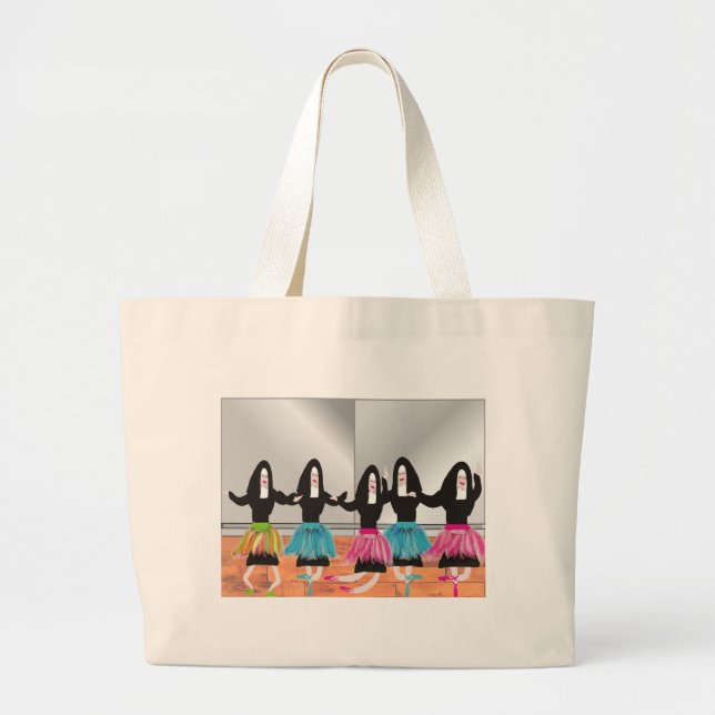 Nonnen-Ballerina-Geschenke Jumbo Stoffbeutel (Vorne)