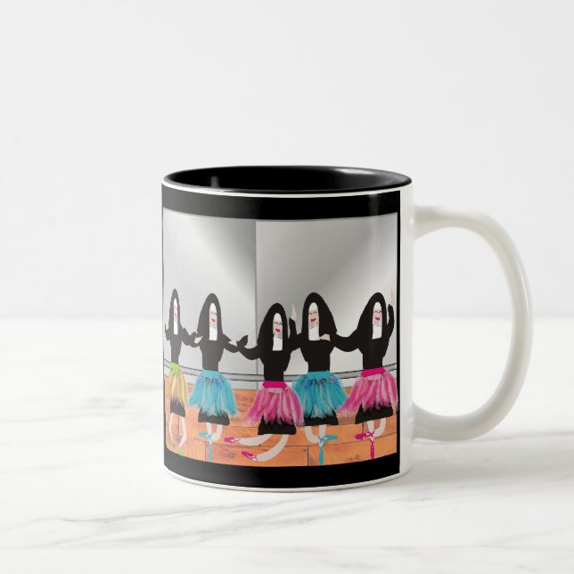 Nonnen-Ballerina-Geschenke Zweifarbige Tasse (Rechts)