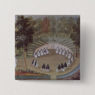 Nonnen, die in der Einsamkeit sich treffen Button