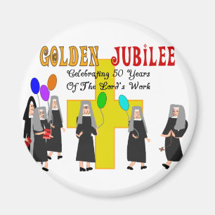 Nonnen-goldene Jubiläum-Geschenke Magnet