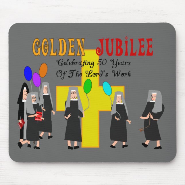 Nonnen-goldene Jubiläum-Geschenke Mousepad (Vorne)