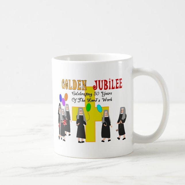 Nonnen-goldene Jubiläum-Geschenke Tasse (Rechts)